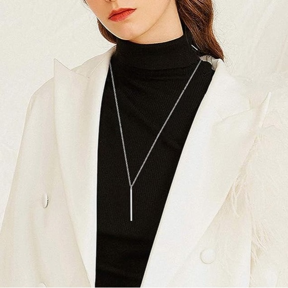 ✨NWT ✨Minimal Statement Silver Necklace✨ Handmade ✨Artisan✨ G… - Picture 3 of 6